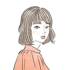 ファッション風シンプル似顔絵