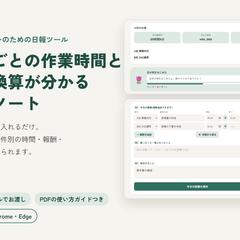 案件別に時間と時給が見える日報ノート
