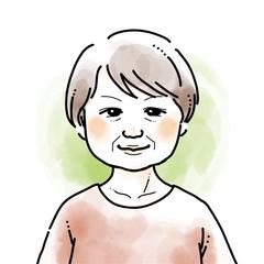 似顔絵　中年女性