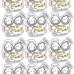 フェイクスイーツのラッピングシールデザイン