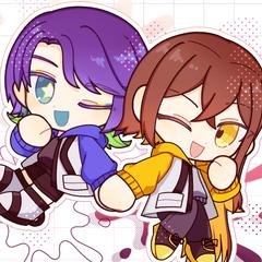 ミニキャラ2人組イラスト