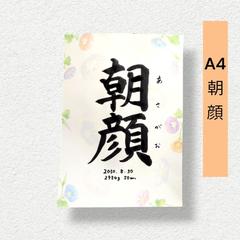 朝顔柄の命名書