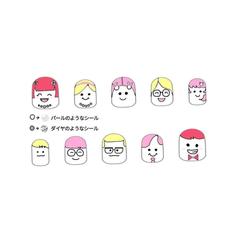 ネイル用似顔絵の作成