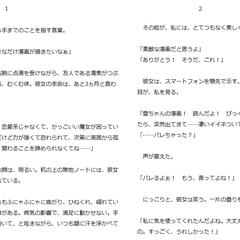 ヒューマンドラマ系小説サンプル