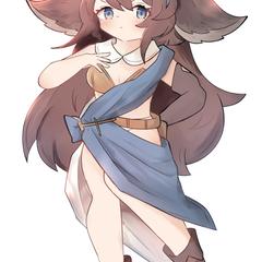 グリザイユ風ファンタジーキャラクターイラスト