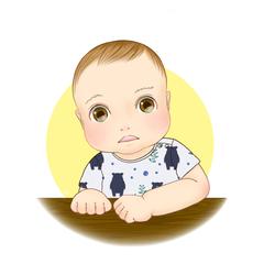 赤ちゃん似顔絵