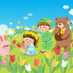 チューリップとお花の妖精