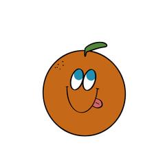 ポップなオレンジのイラスト