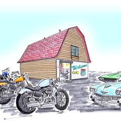 アメリカン50sカフェ 外観パース