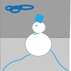 雪原の雪だるま