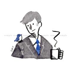 コーヒーを飲む男性