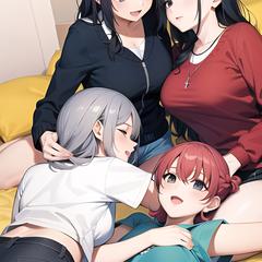 仲良く戯れています