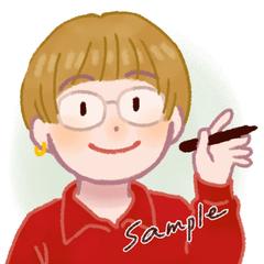ほっこりとした【シンプルスタイル】の似顔絵