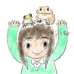 アカメアマガエルとミヤコヒキガエル