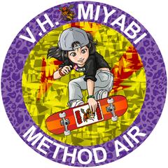 【アイコン・エンブレム】スケートボードキャラクターイラスト