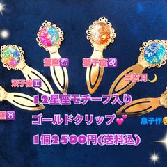 １２星座モチーフ入りゴールドクリップ （販売終了）