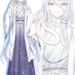 白蛇ヤクモ　キャラクターデザイン＆立ち絵