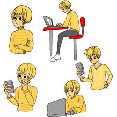 　捜し物をする人