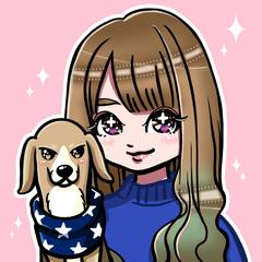 愛犬くんとのアイコンイラスト