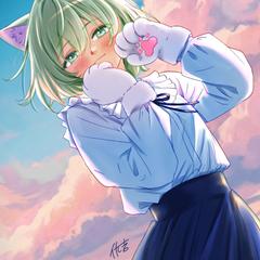 猫の日のネコミミ少女イラスト