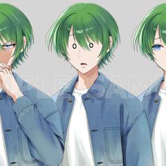 あっしゅ様（追加表情差分3種＋腕差分1種）イラスト作成