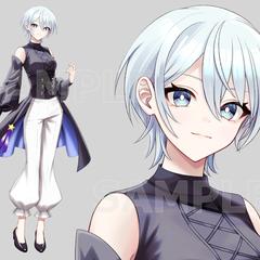 流茶ブル様立ち絵イラスト作成