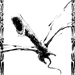 筆絵イラストのドラゴン
