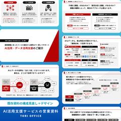 AI・データ活用支援の営業資料｜構成・市場調査・デザイン