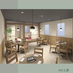 焼肉店内観パース