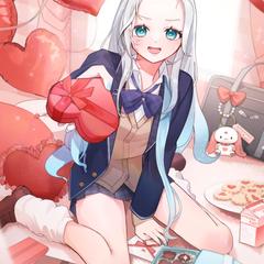 バレンタインイラスト　一枚絵制作
