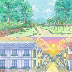 背景イラスト作成例