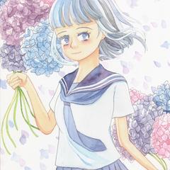 紫陽花の風船