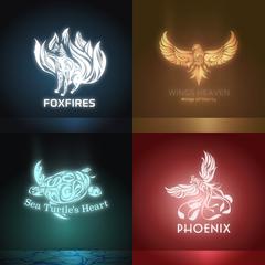 トライバル風ロゴネオン加工