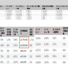 Amazonでの商品販売実績