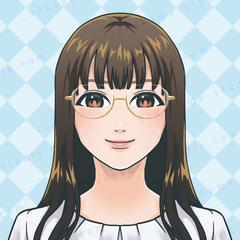 女性のビジネス用似顔絵