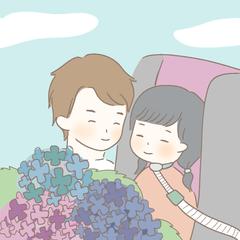 医療的ケア児の女の子とパパ