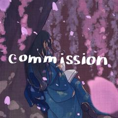 桜の木の下で読書する女性(Commission)