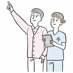 保健福祉大学パンフレット用イラスト