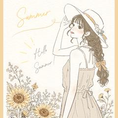 やさしく上品な線画イラスト