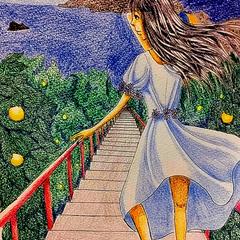 イラスト作成　絵画　人物画