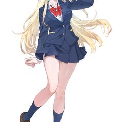 明るいギャルの女の子のイラスト