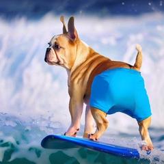 プロサーファー犬
