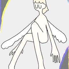 【個人制作】思慮にふける天使のイラスト