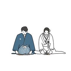 結婚式のサンキュータグ用イラスト