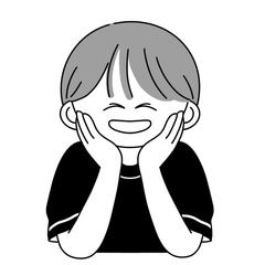 ハンサムショートで笑顔な女の子