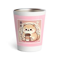 AI制作｜癒し系わんこタンブラー用デザイン