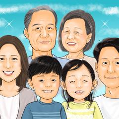 家族集合イラスト