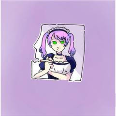 イラスト/タバコを吸うメイド