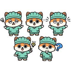 犬をモチーフにした麻酔科医キャラクター