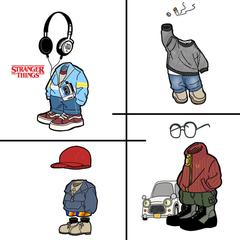 透明人間コーデイラスト